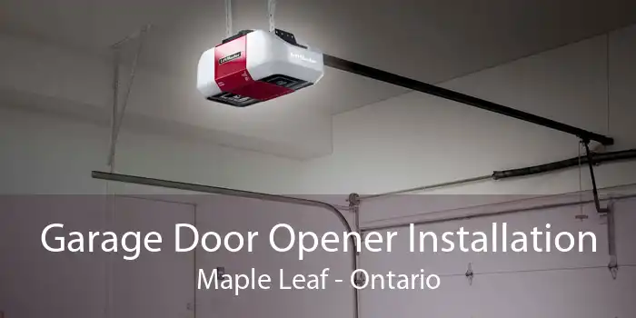 Garage Door Opener Installation Maple Leaf - Ontario