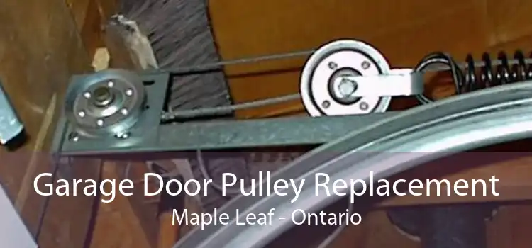 Garage Door Pulley Replacement Maple Leaf - Ontario