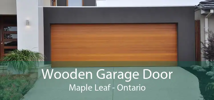 Wooden Garage Door Maple Leaf - Ontario